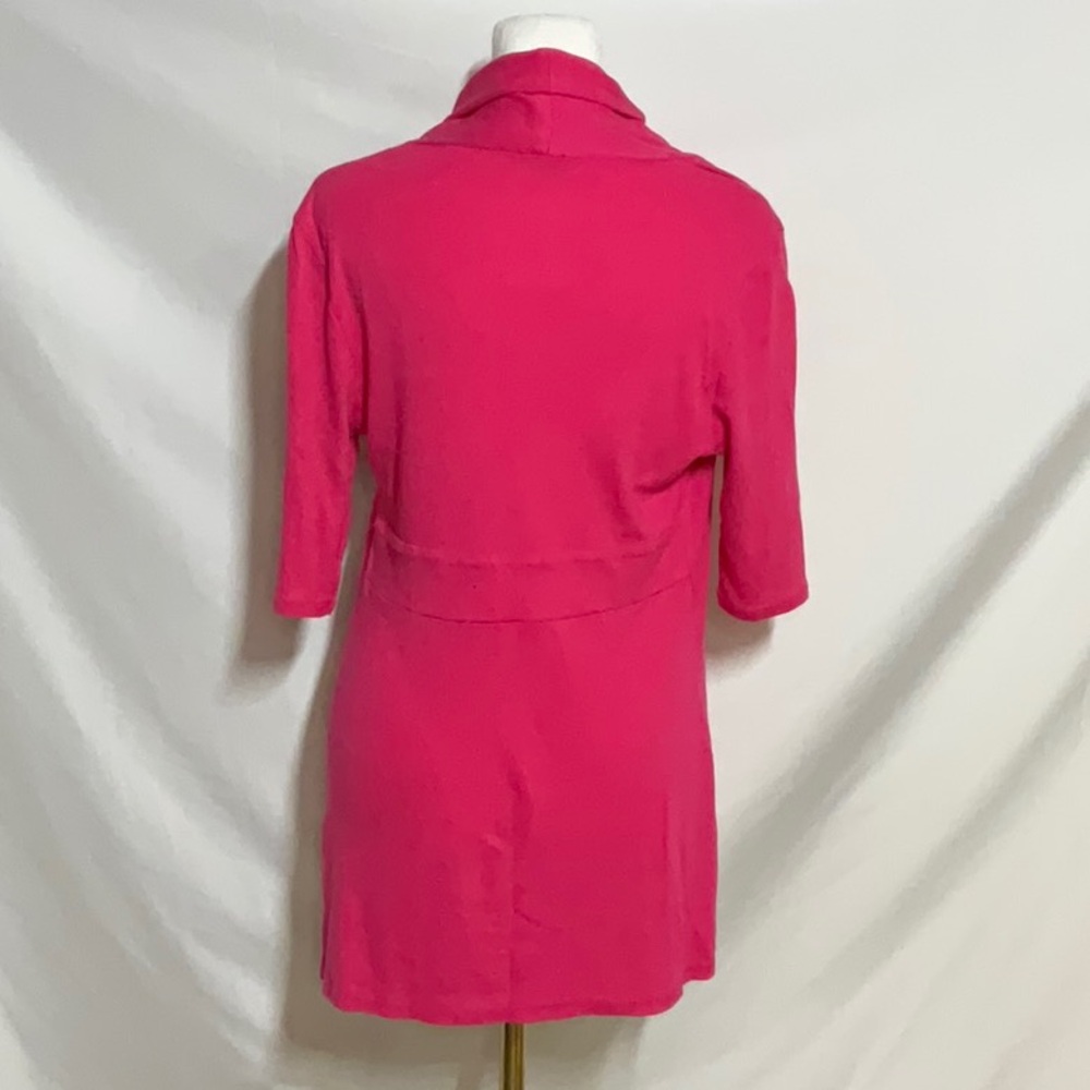 Express Pink Open Front Cardigan Cotton Blend - Picture 4 of 6